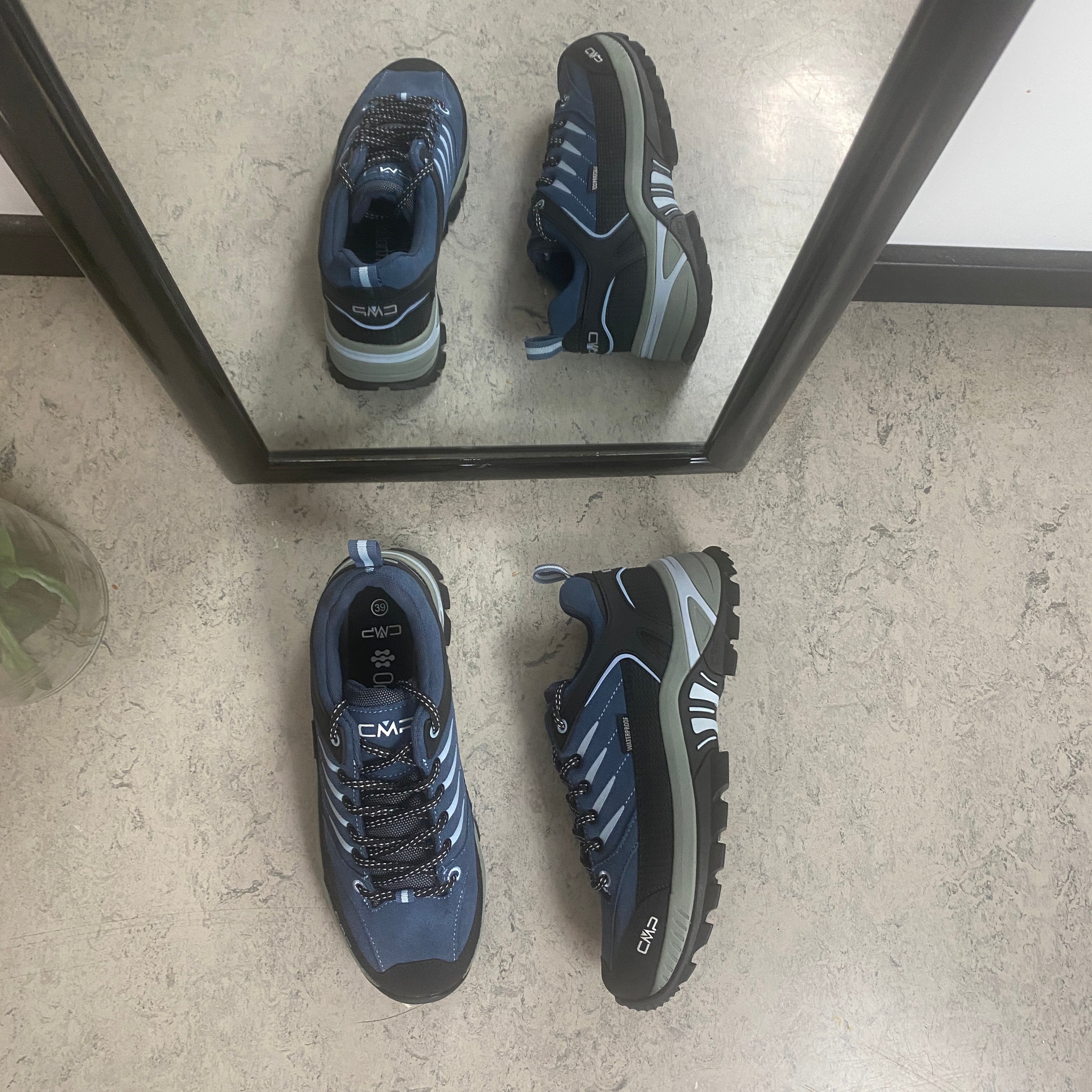 CMP Rigel vandtæt vandresko – blå vandresko i ruskind & tekstil