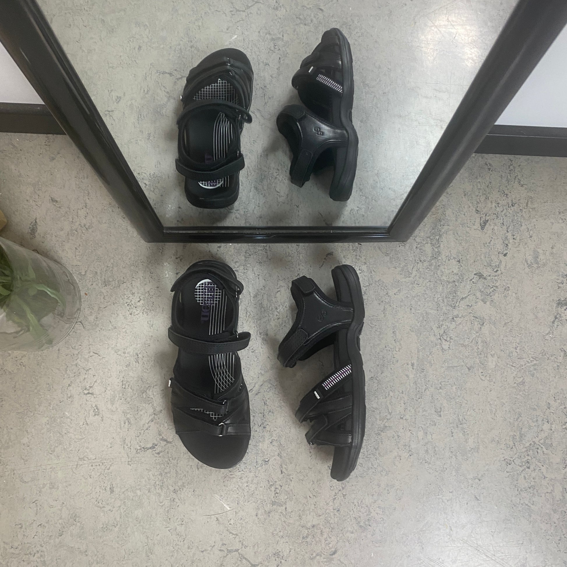 Green Comfort Corsica sandal – Sort