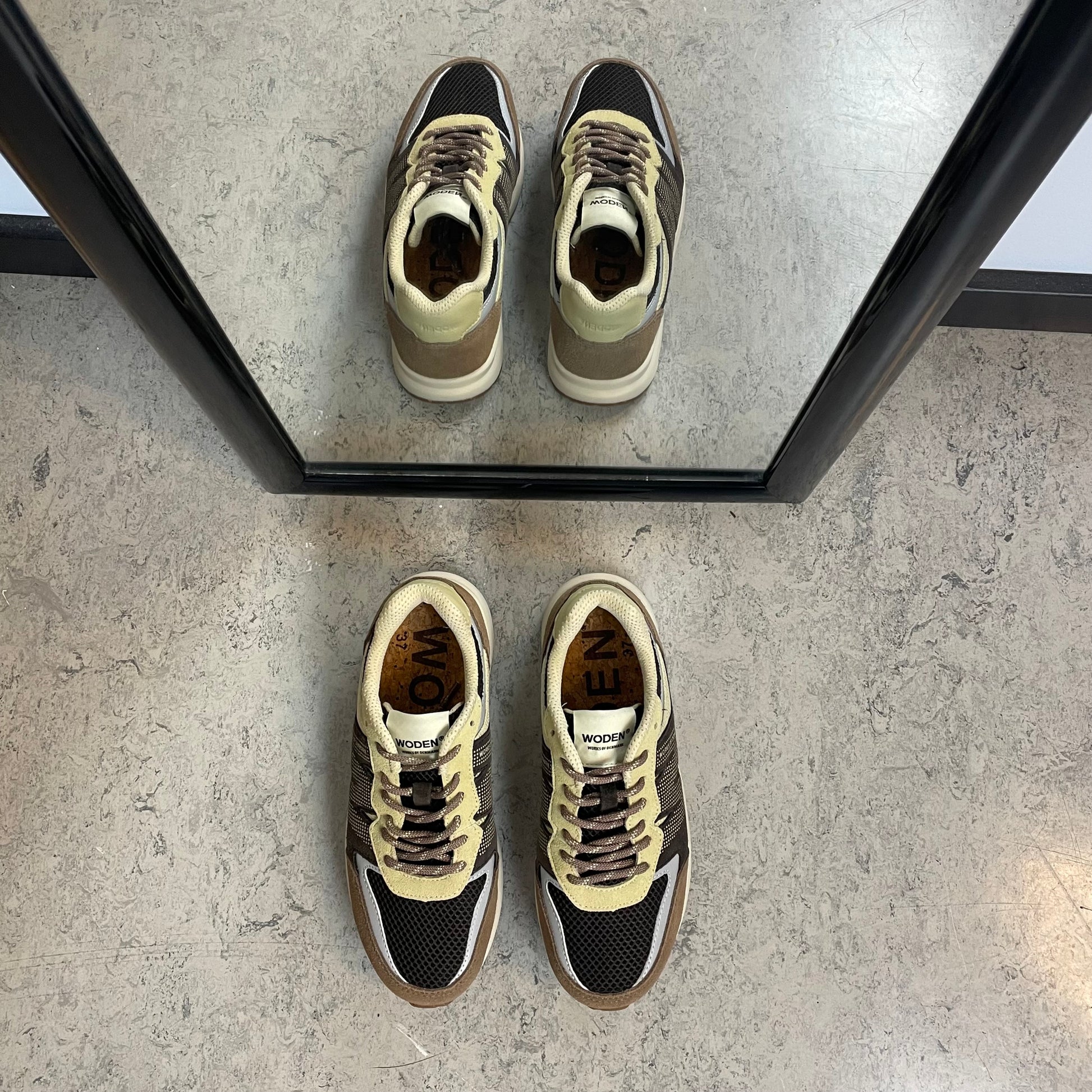 Woden Rigmor Open Mesh – let & åndbar sneaker i Chocolate Multi