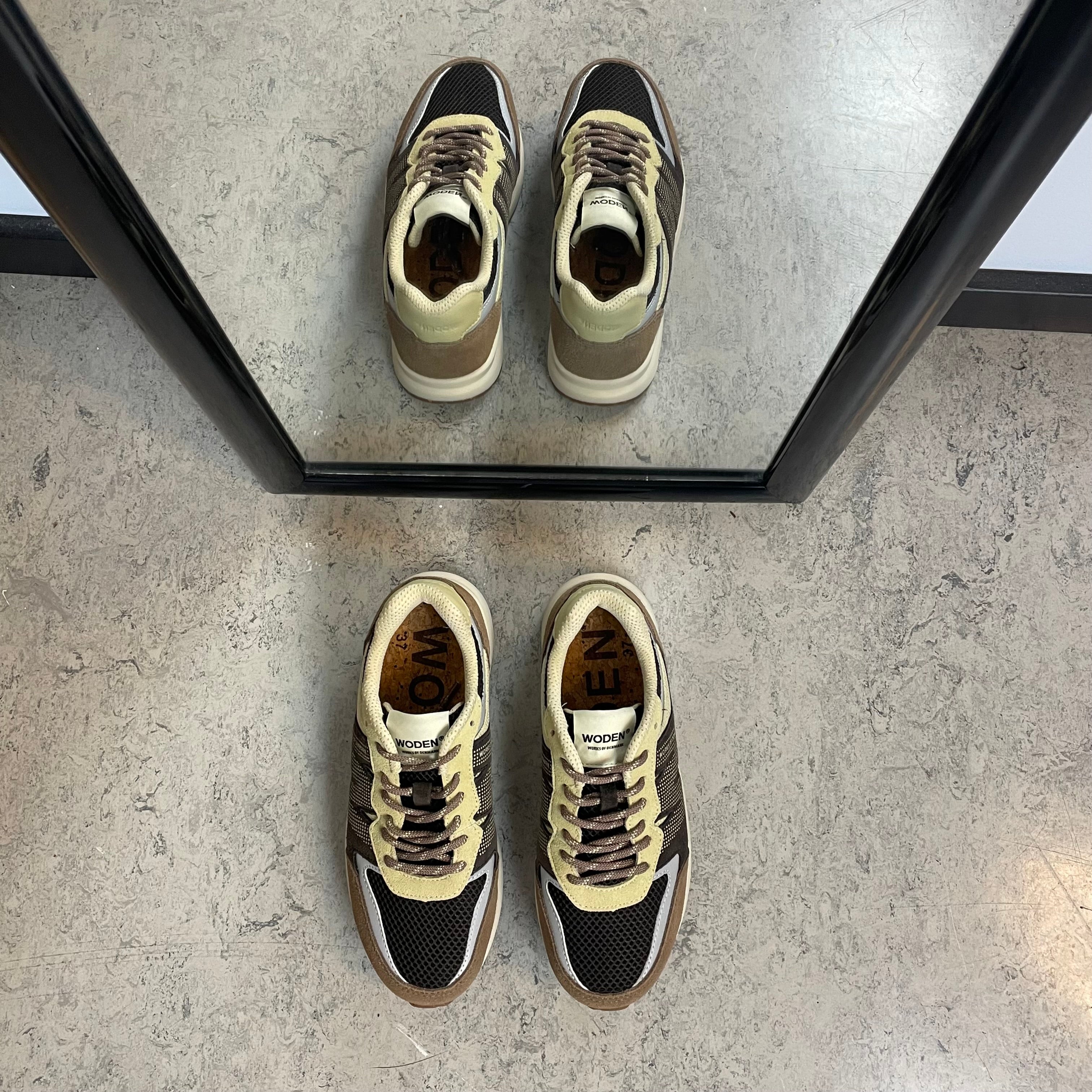 Woden Rigmor Open Mesh – let & åndbar sneaker i Chocolate Multi