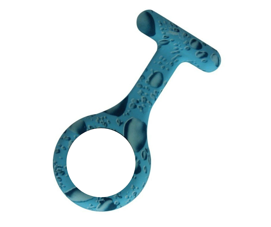 Silikone sygeplejeur med hvid urskive & 3 ekstra covers – praktisk, hygiejnisk & let at aflæse