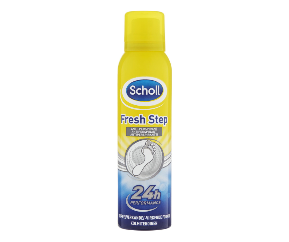 Antiperspirant spray mod fodsved fra Scholl