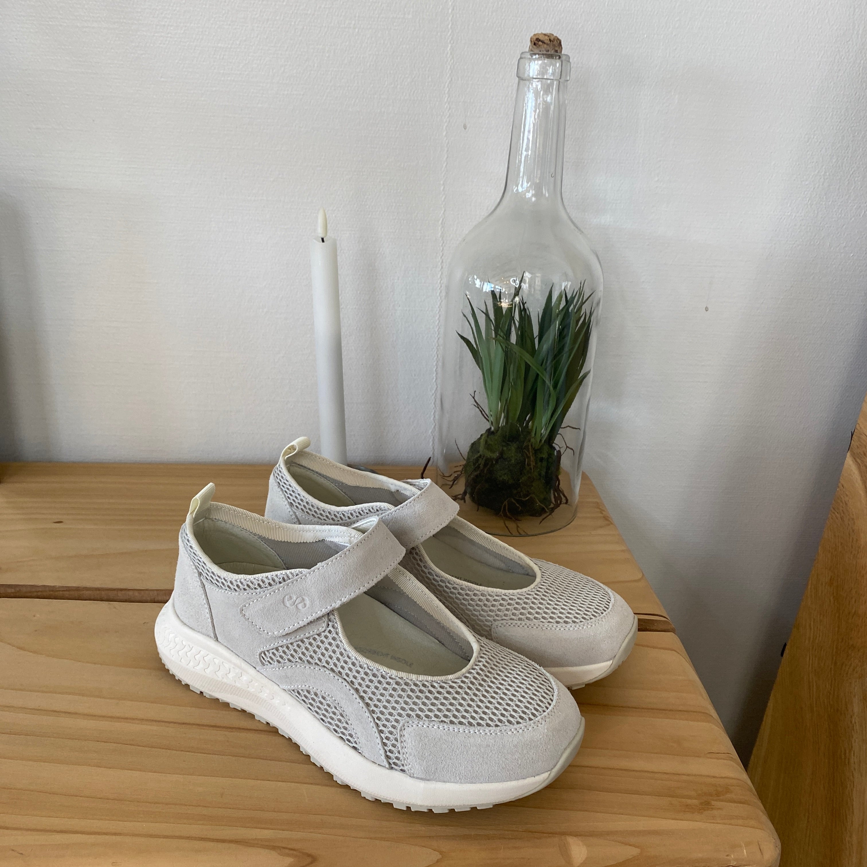 Green Comfort ballerina - lys grå