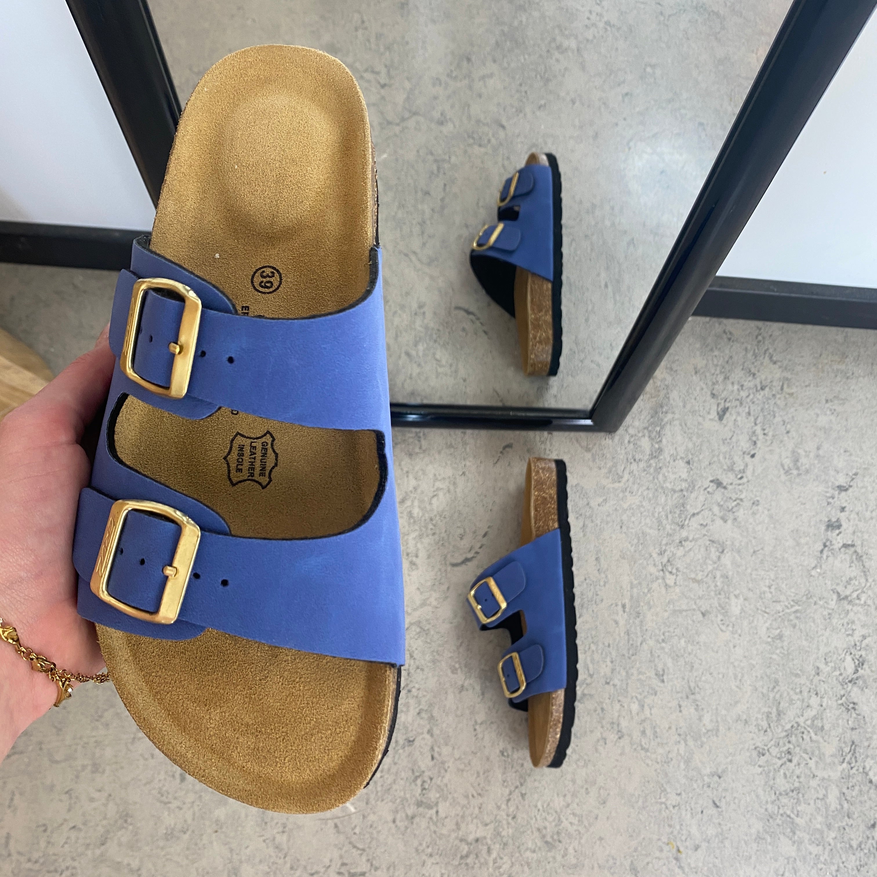 Cruz slip on sandal – Blå