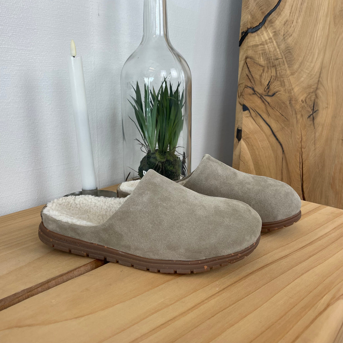 WODEN Silvi Warm - Varm beige hjemmesko med svangstøtte & blød komfort