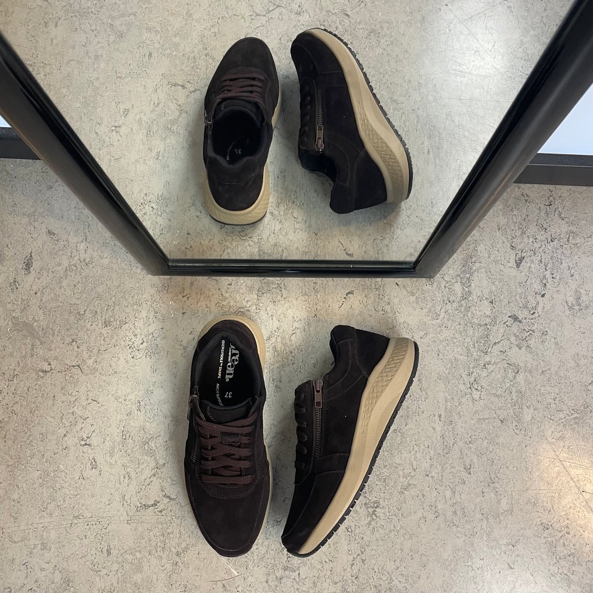 Green Comfort Zigga sneaker i brun