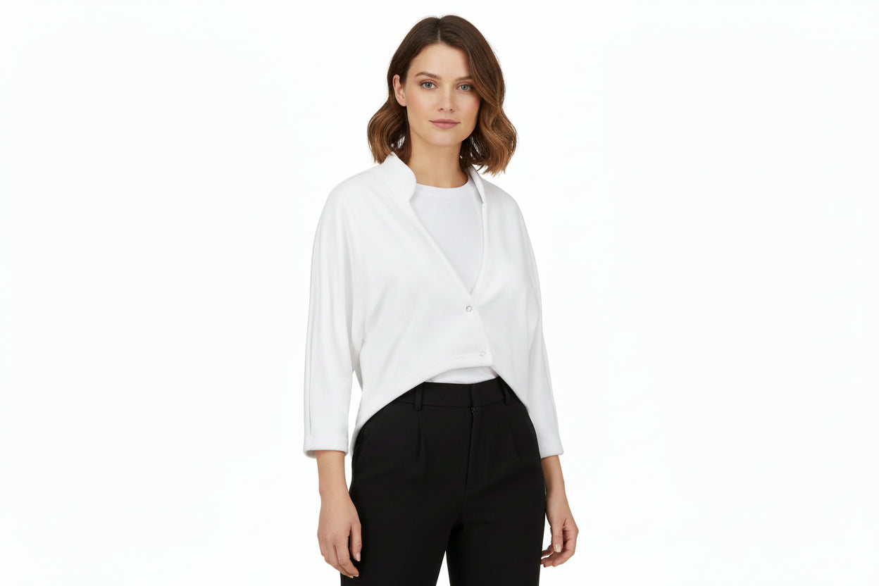 Hvid Fleece bolero