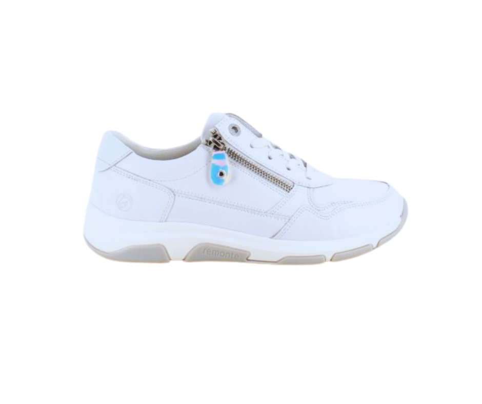 Hvid Remonte sko i skind med fremragende svangstøtte.