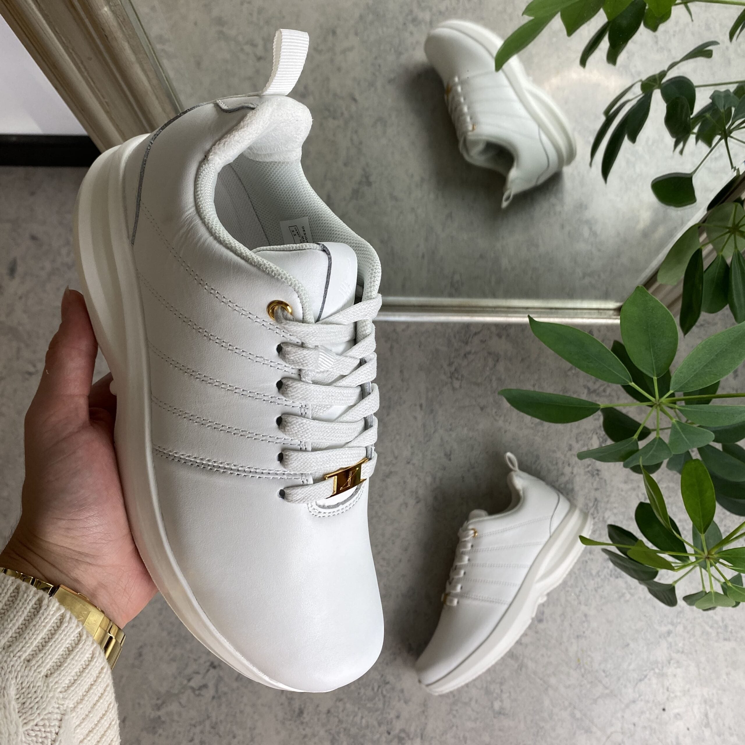 Klassisk hvid læder sko fra Gaitline