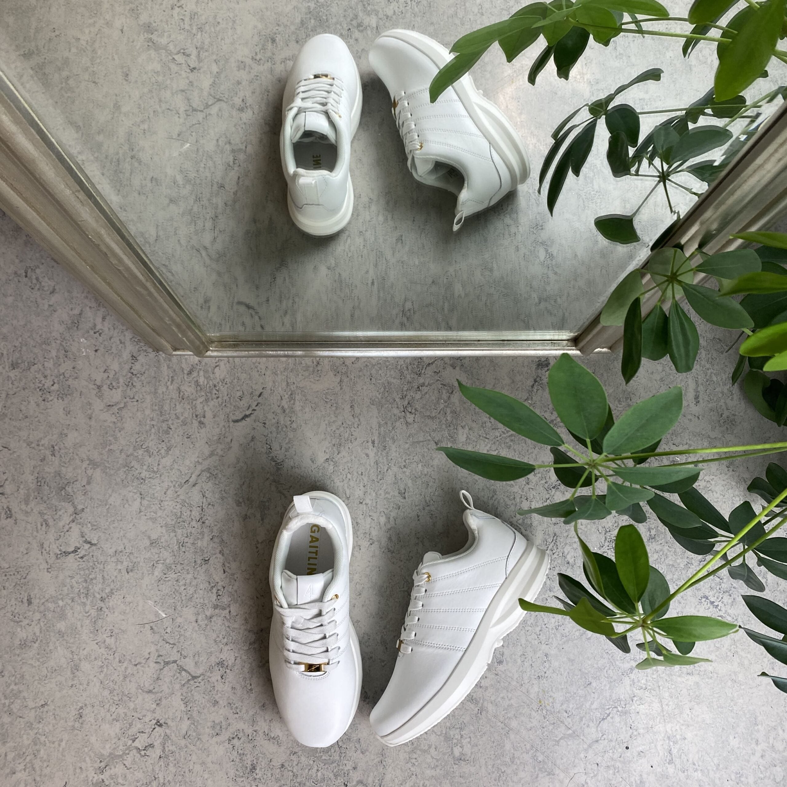 Klassisk hvid læder sko fra Gaitline