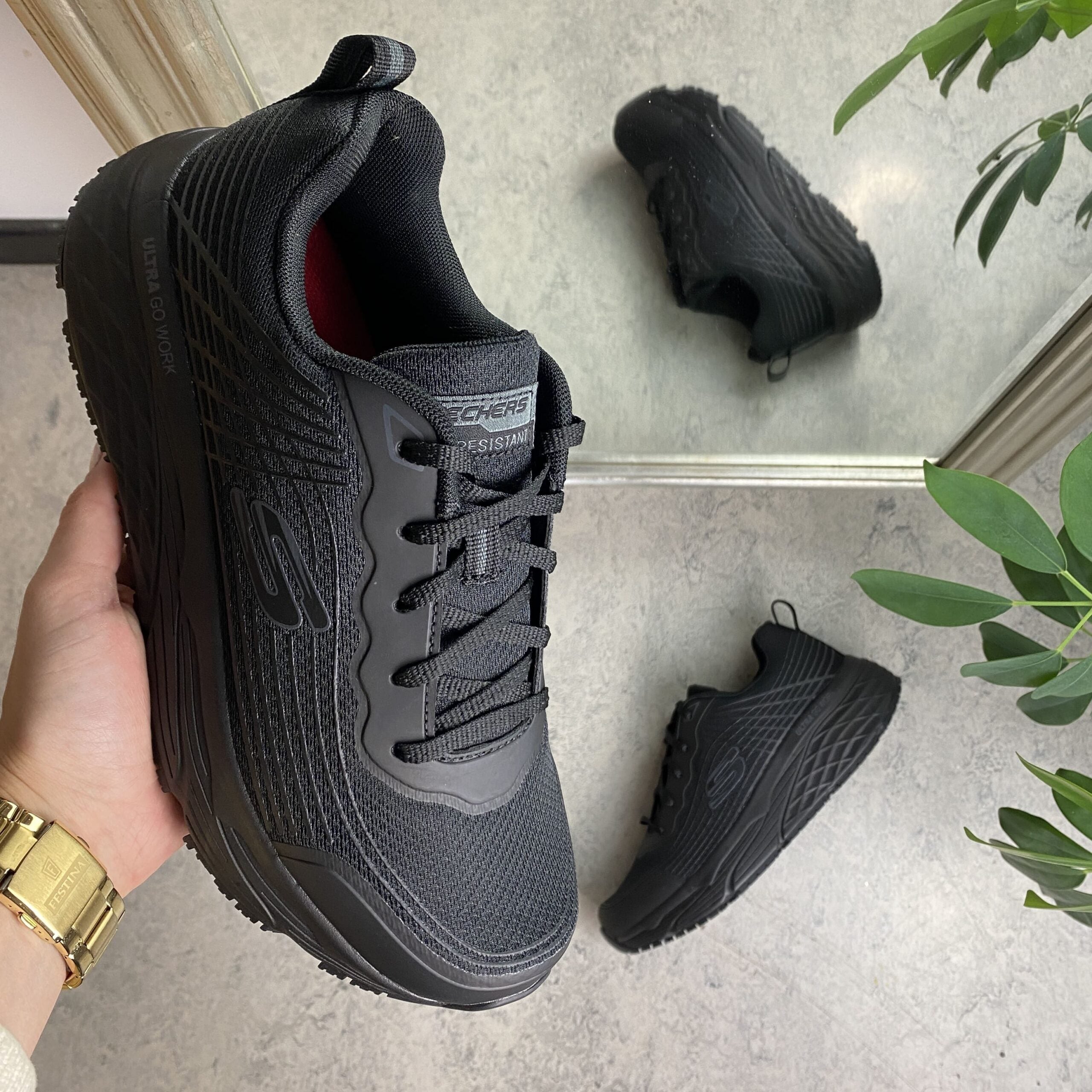 Herre Skechers Work med max cushioning såler