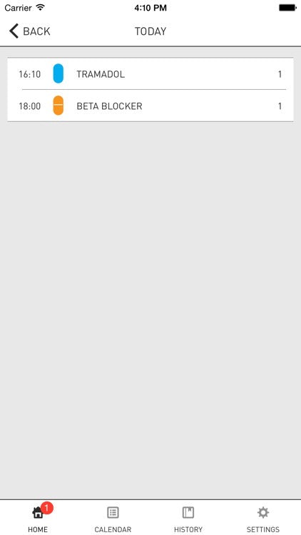 Pilleæske med huske app til telefonen.