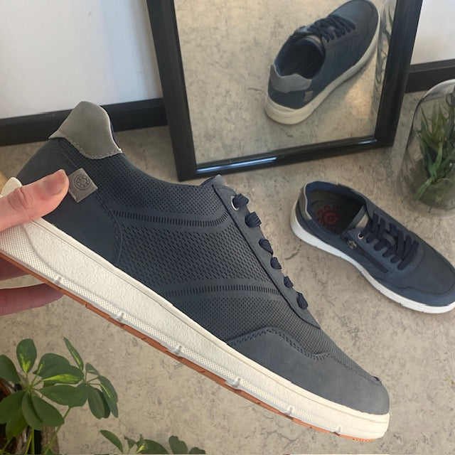 Relife sporty arbejdssko i navy med Soft Reflex-system – let komfort til lange dage på fødderne