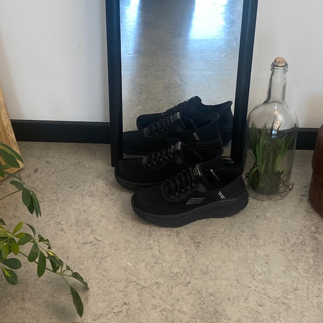 Sort Skechers Slip-Ins med overdel i stretch