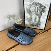 Blå ballerina i skind