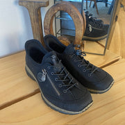 Sort Rieker slip-on sneakers