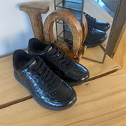 Sort Wodensko i krokodillelook