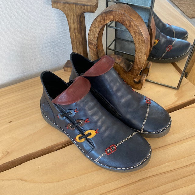 Rieker støvle til dame i blå