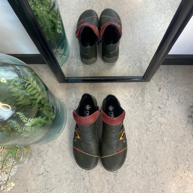 Rieker støvle til dame i grøn