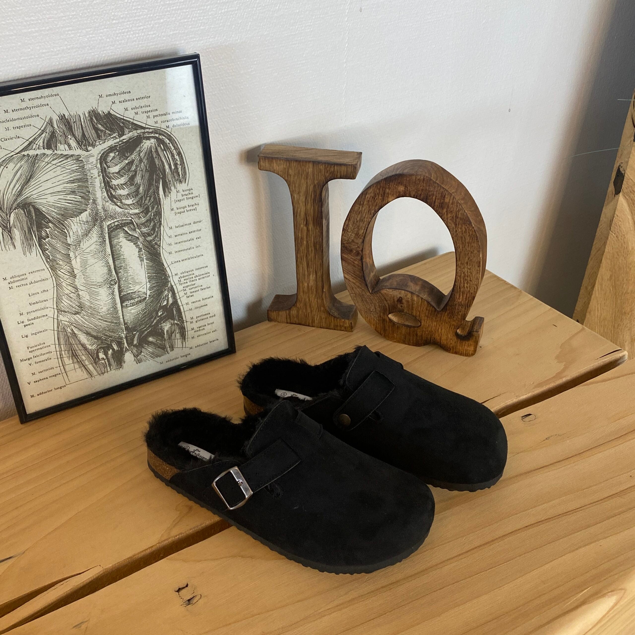 Sort Slip on hjemmesko