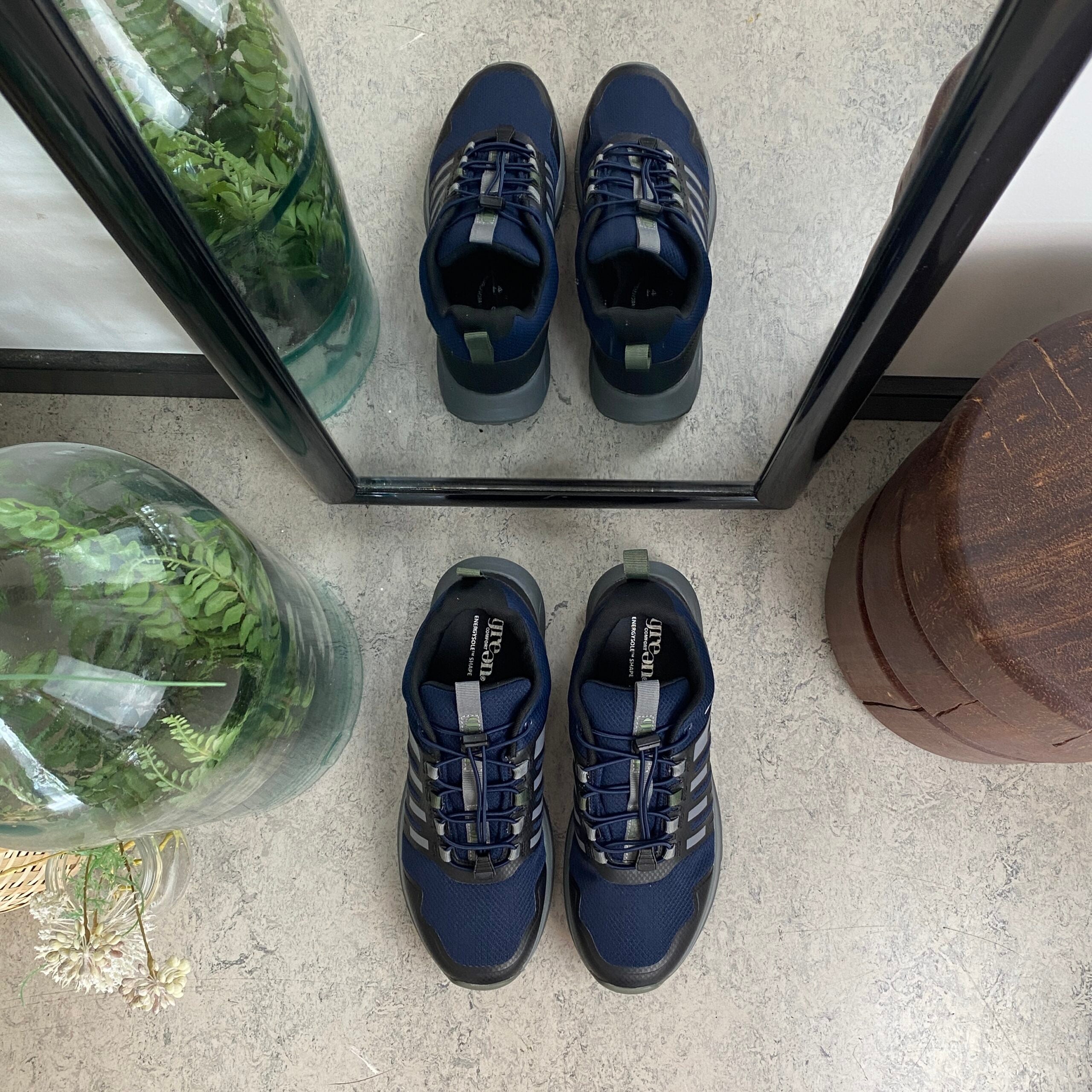 Vandtæt herre vandresko i navy fra Green Comfort