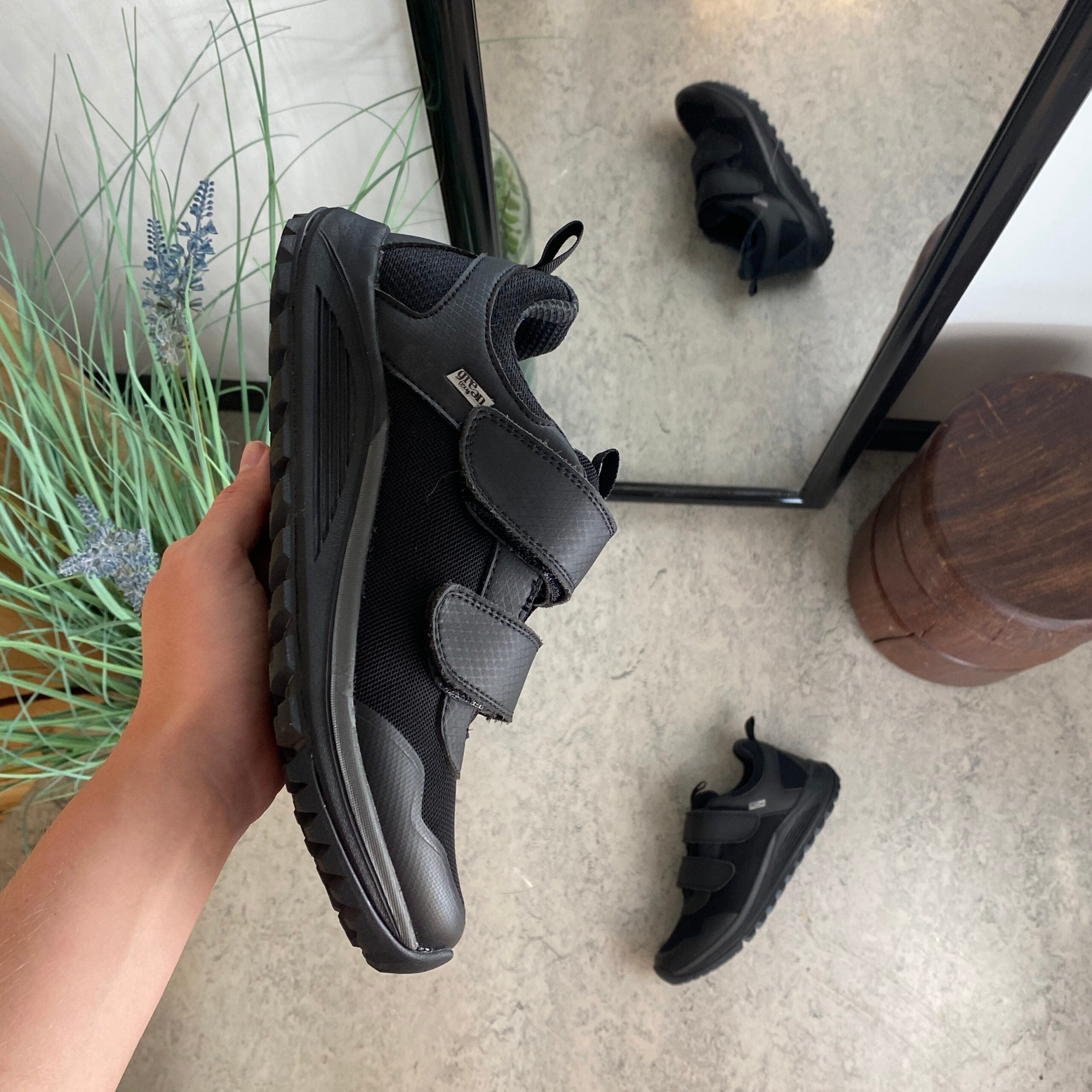 Green Comfort sko med velcroremme