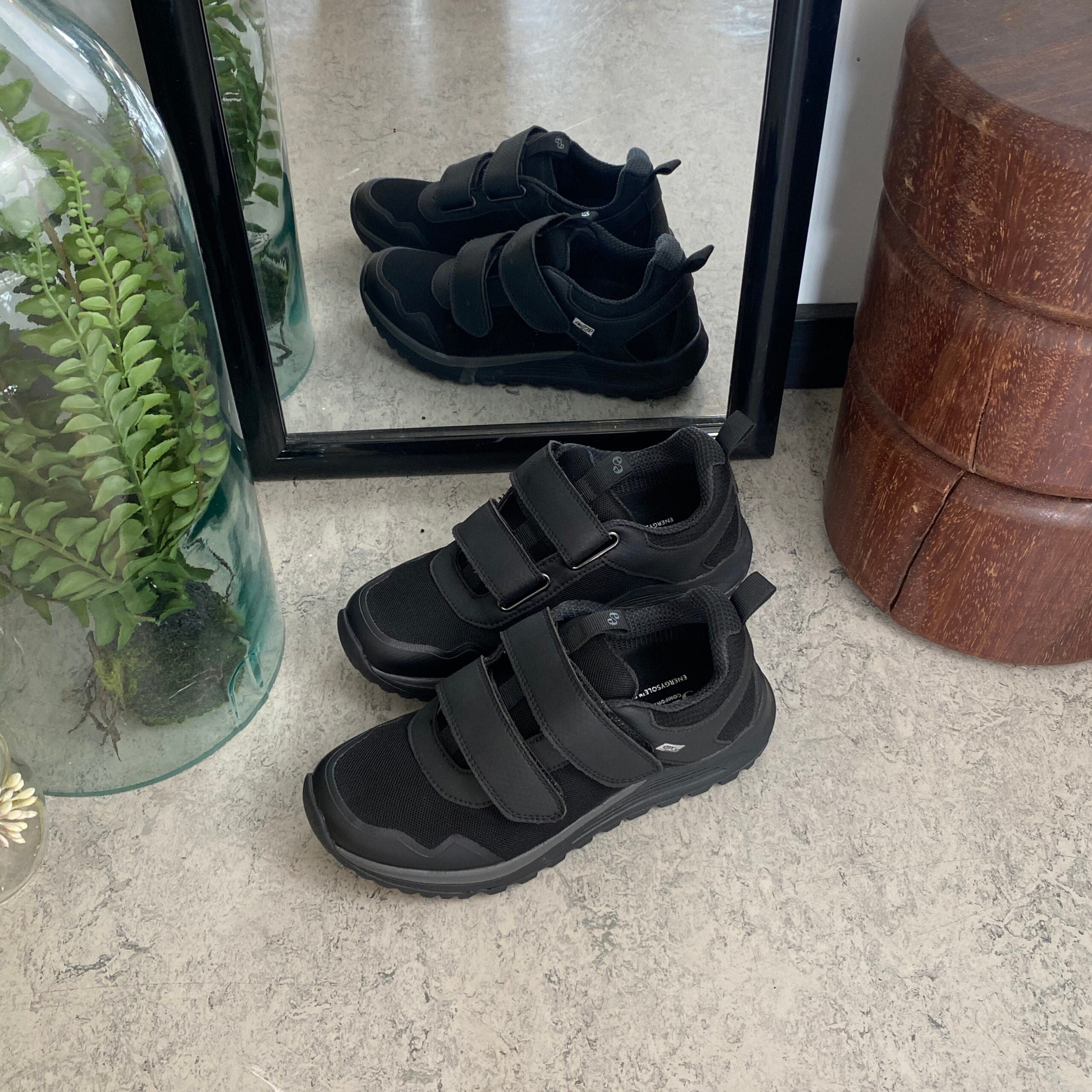 Green Comfort sko med velcroremme