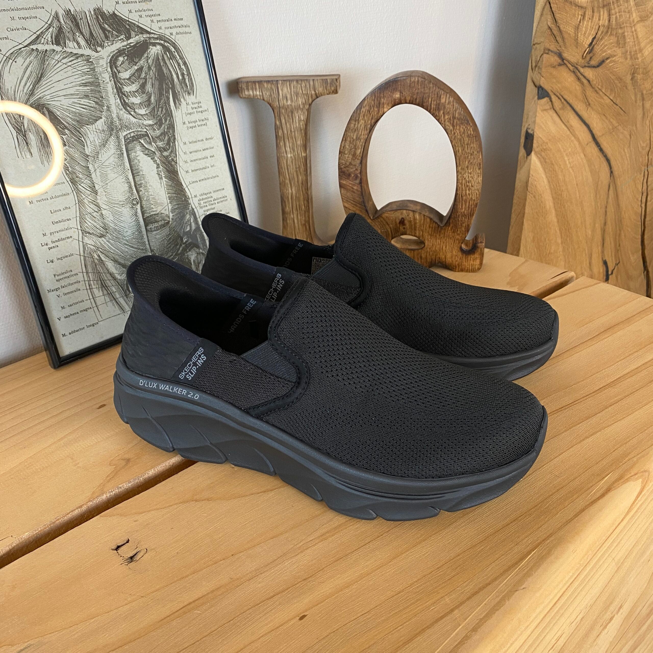 Sort herre slip-in sko fra Skechers