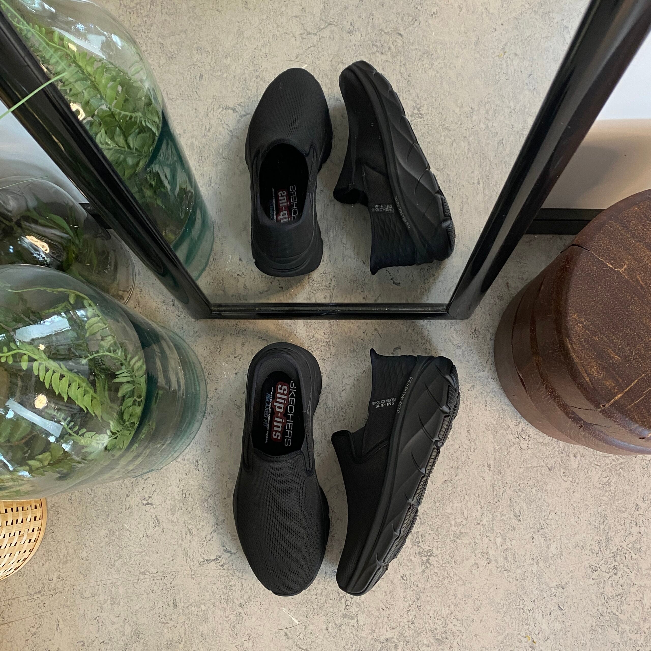 Sort herre slip-in sko fra Skechers