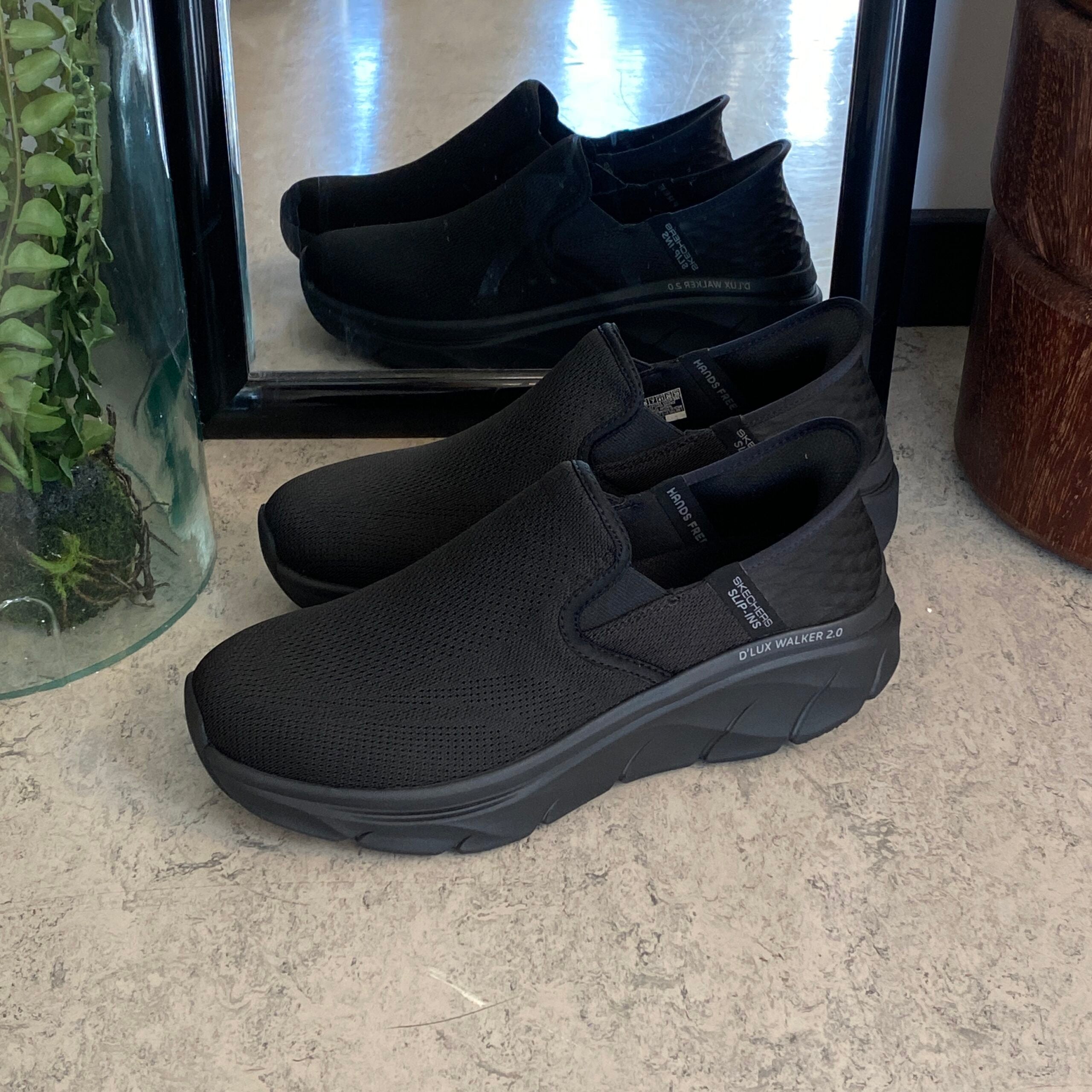 Sort herre slip-in sko fra Skechers