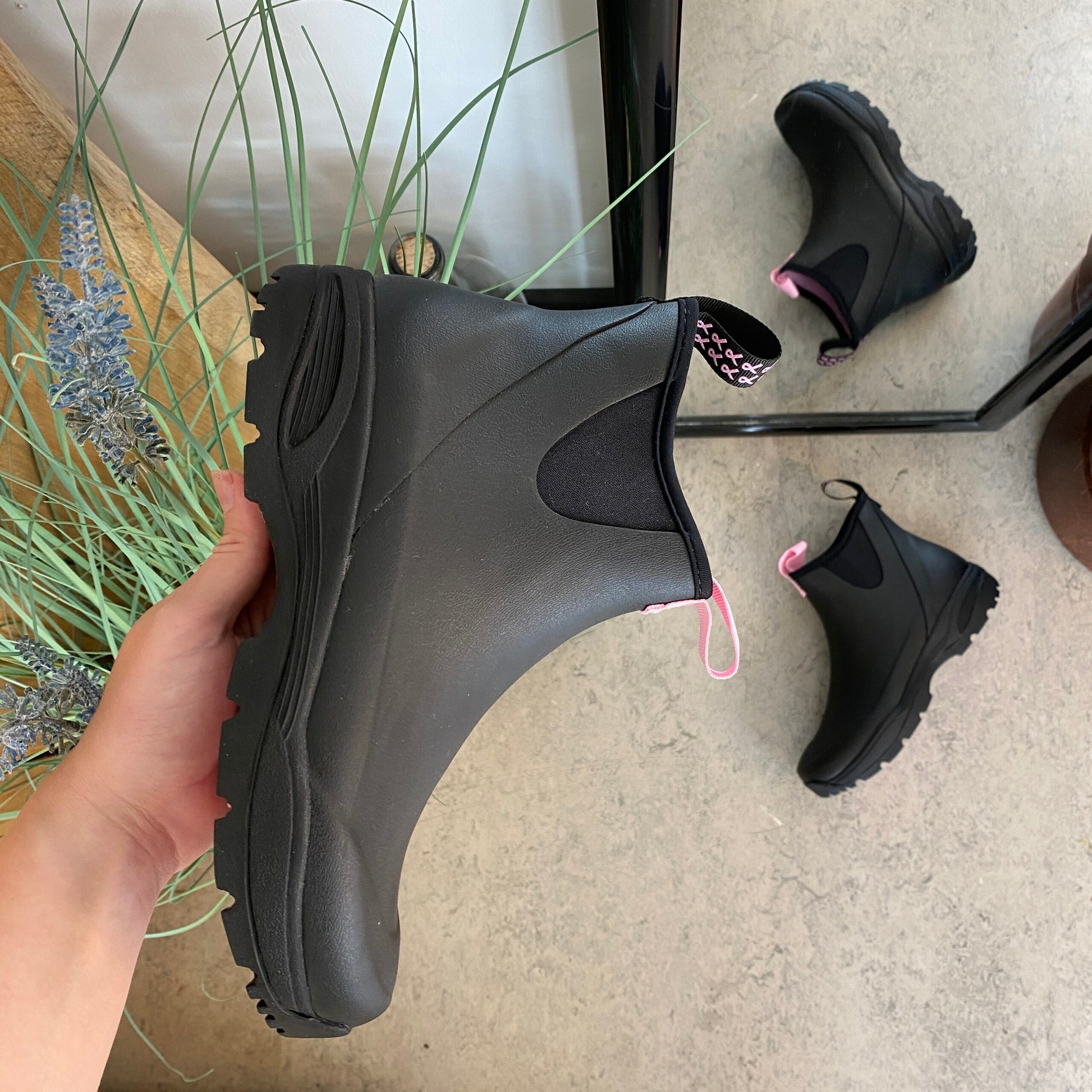 Green Comfort gummistøvle med Støt Brysterne detaljer