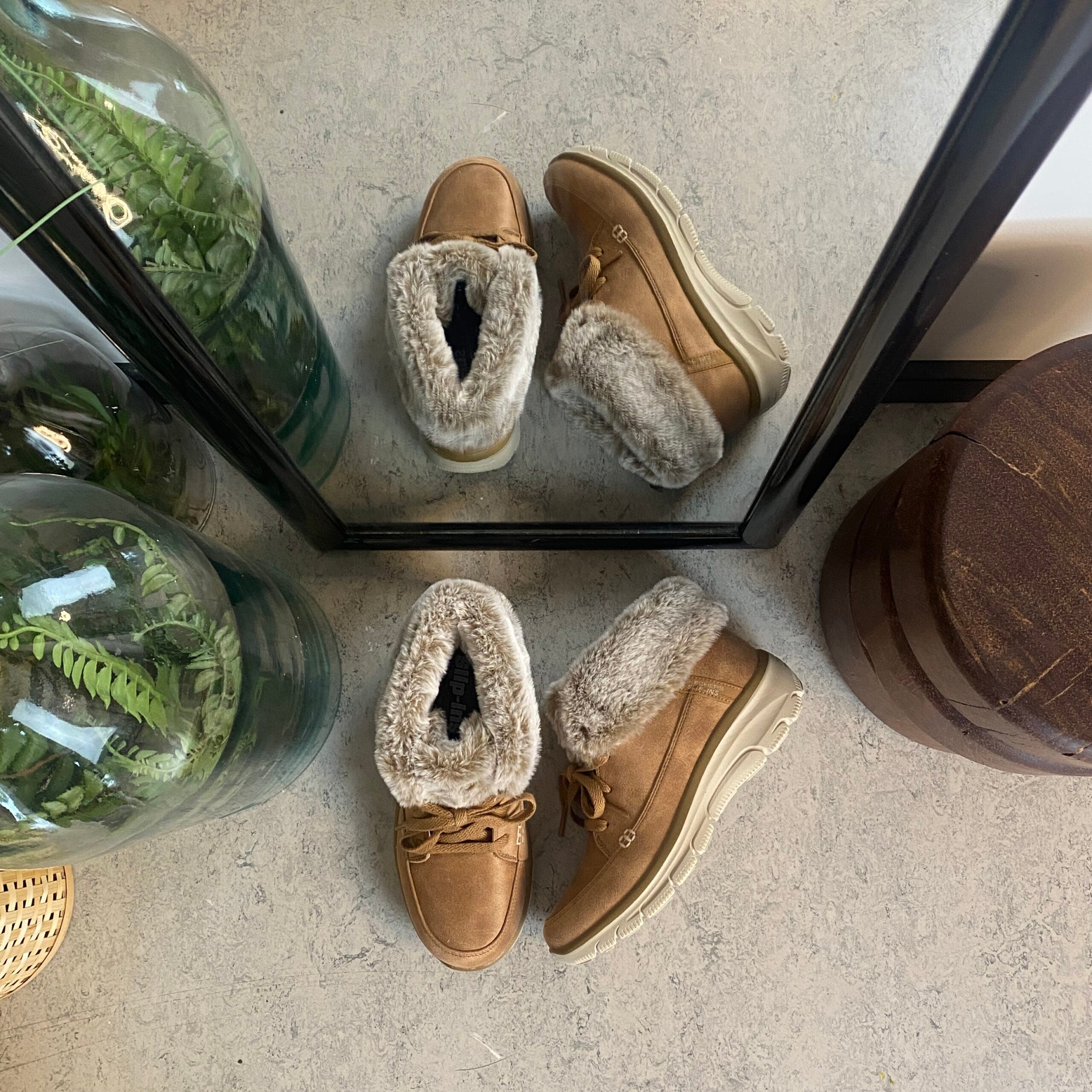 Skechers slip-in vinterstøvle med let for