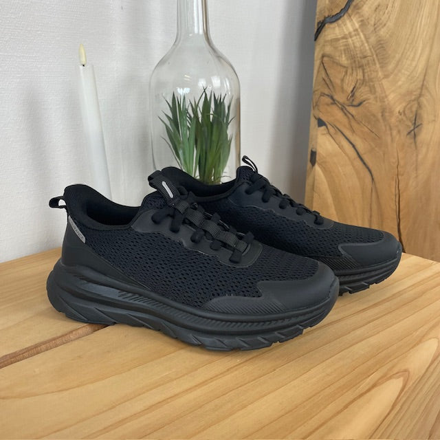 Endurance Beliso StepGo – sort unisex sneaker til kvinder & mænd