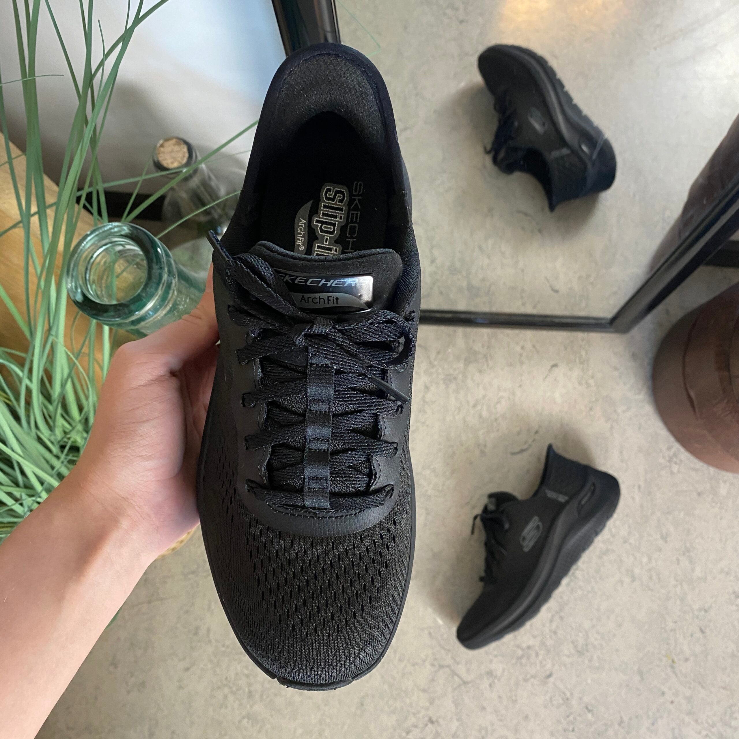 Åndbar Skechers slip-ins sko med god svangstøtte