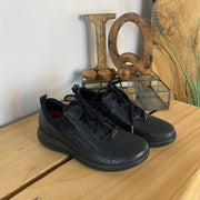 Green Comfort sko i sort med bred pasform og lynlås