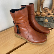 Brun Rieker vinterstøvle med foer og lynlås