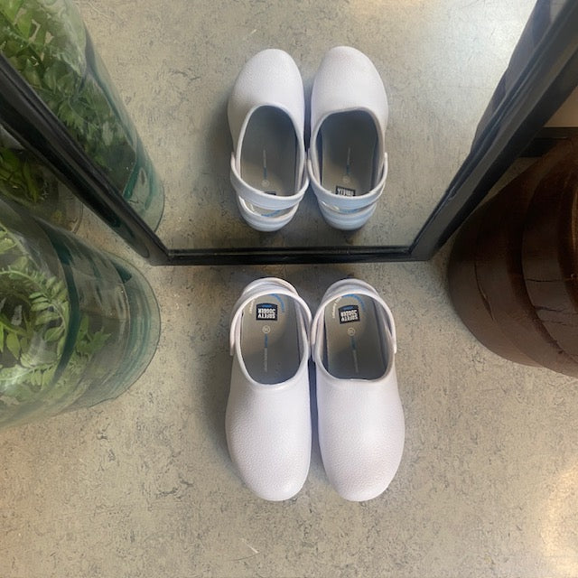 Hvid skridsikker clog træsko