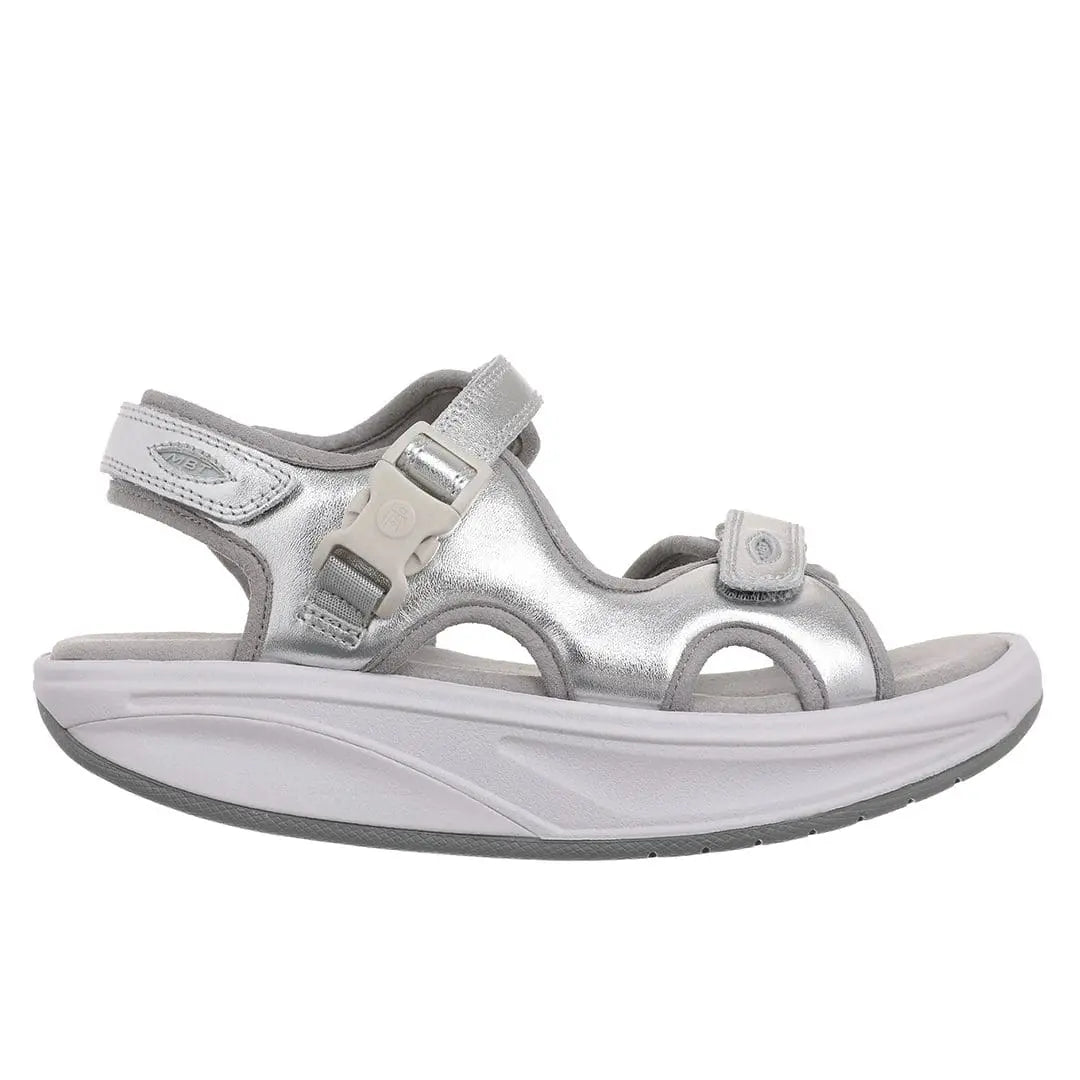 MBT Kisumu 3S Silver – Komfortable sandaler med støtte & justerbar pasform