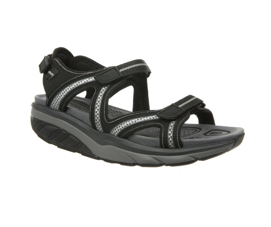 Lila 6 Black Charcoal Grey – Dame sandal fra MBT