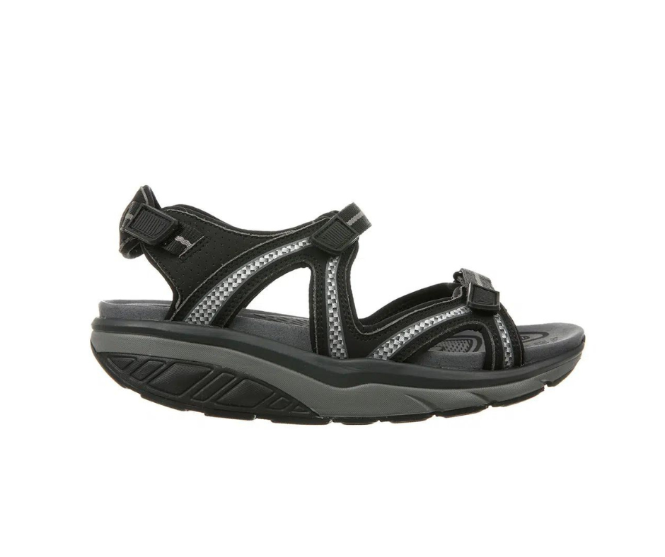 Lila 6 Black Charcoal Grey – Dame sandal fra MBT