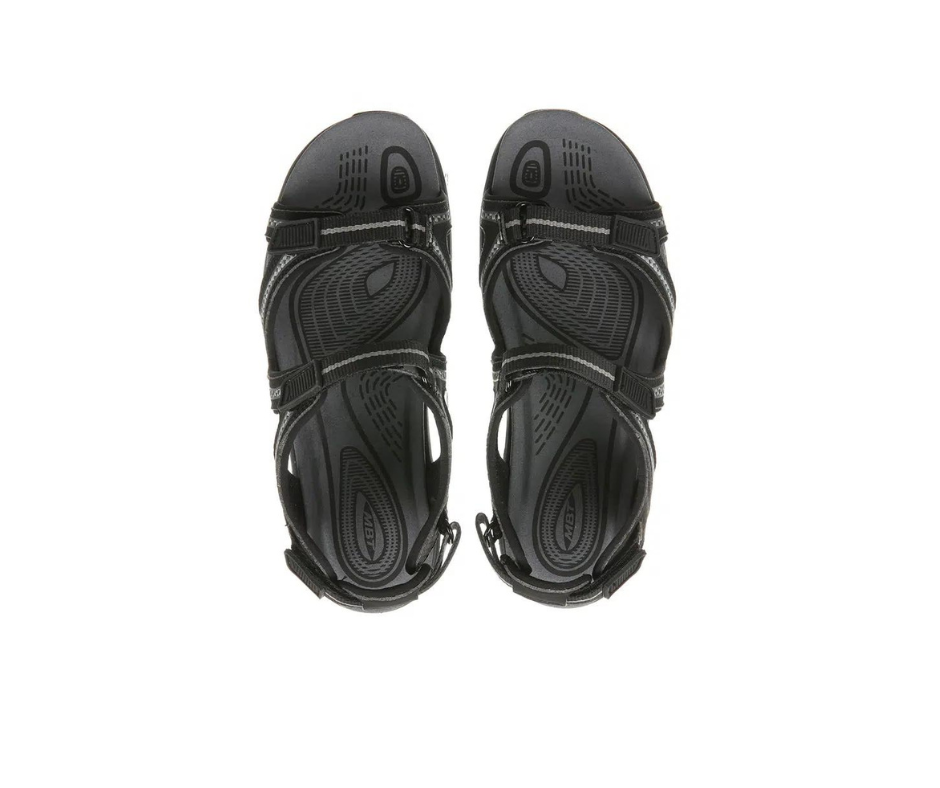 Lila 6 Black Charcoal Grey – Dame sandal fra MBT