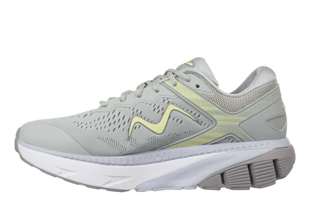 Lysegrå MBT MTR 1500 II Frosty Green løbesko til herrer med ergonomisk rullesål og air mesh overdel.