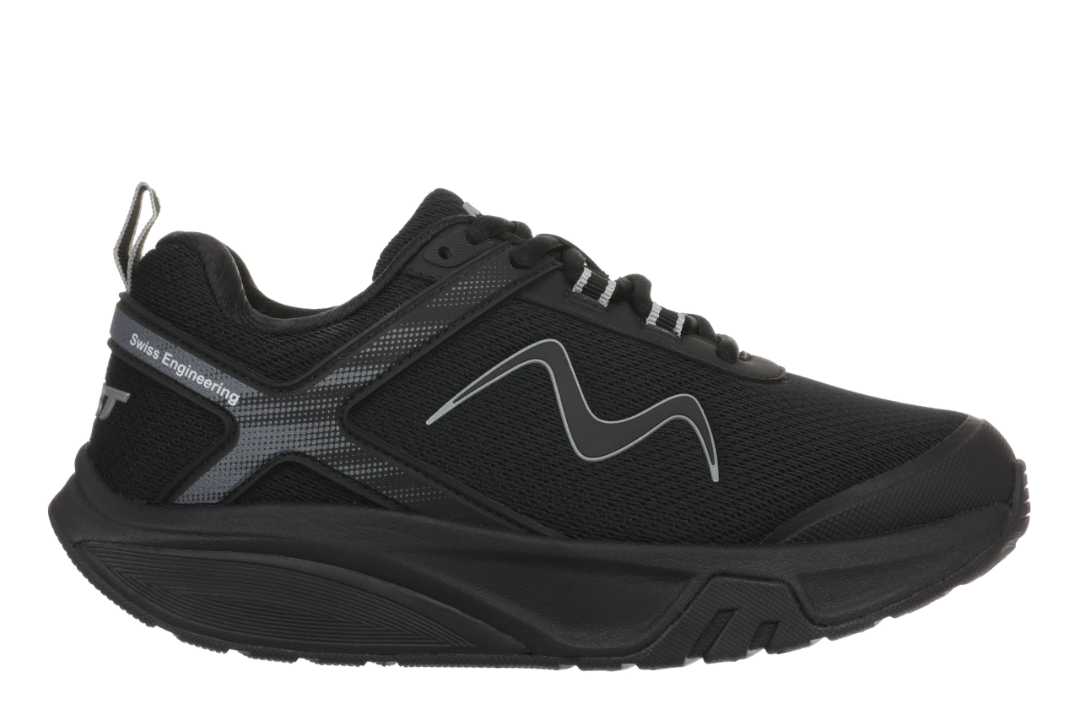 Sort MBT Sport 4 III herresko med ergonomisk rullesål og åndbart mesh-materiale til mænd.
