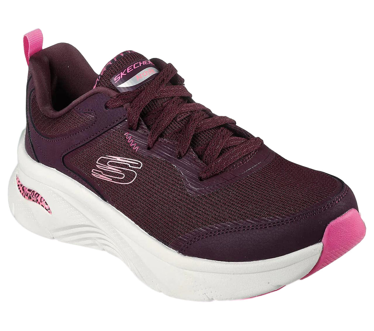 Bordeaux snøresko med Arch Fit fra Skechers