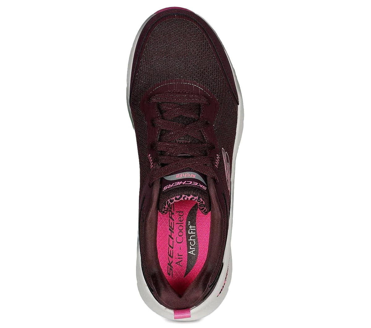 Bordeaux snøresko med Arch Fit fra Skechers