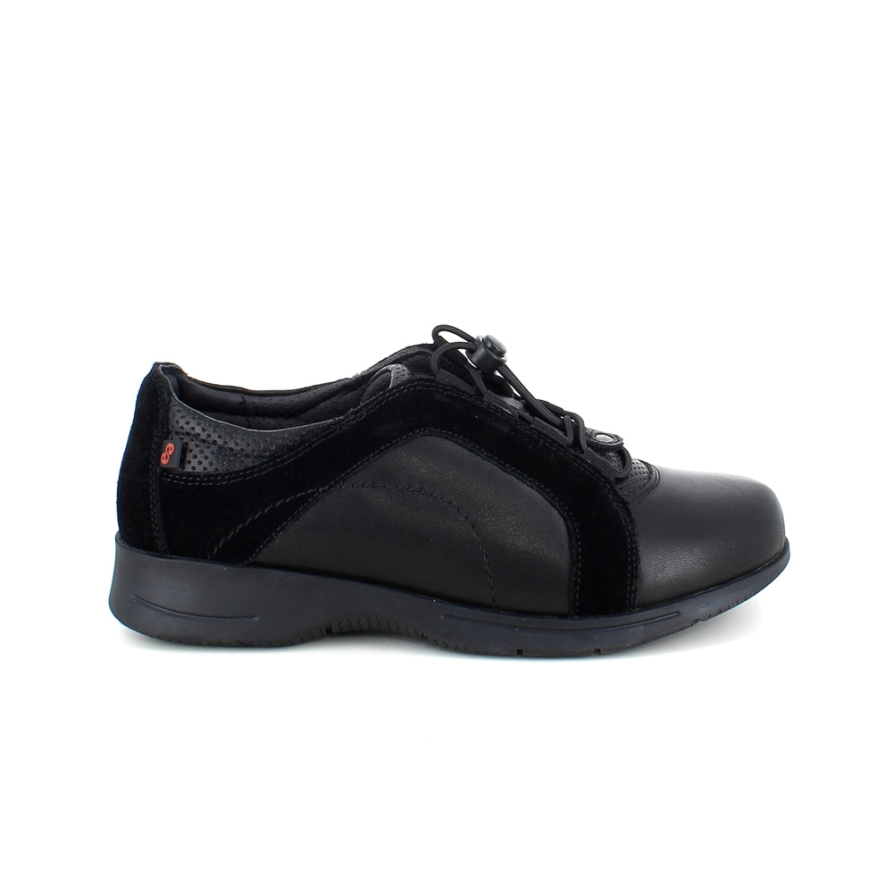 Skind gåsko fra Green Comfort med elastik snørre og god svangstøtte