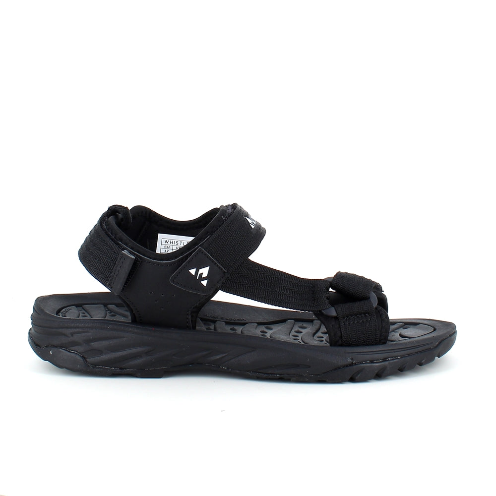 Sort sporty sandal fra Whistler med tre regulebare remme