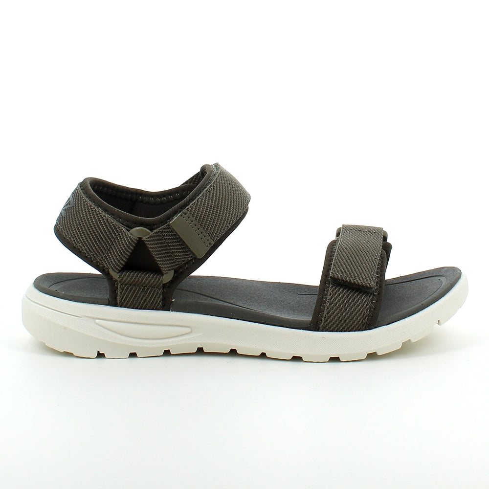 Olivengrøn let sandal med brede remme fra Cruz