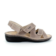 Bred skindsandal til knyster