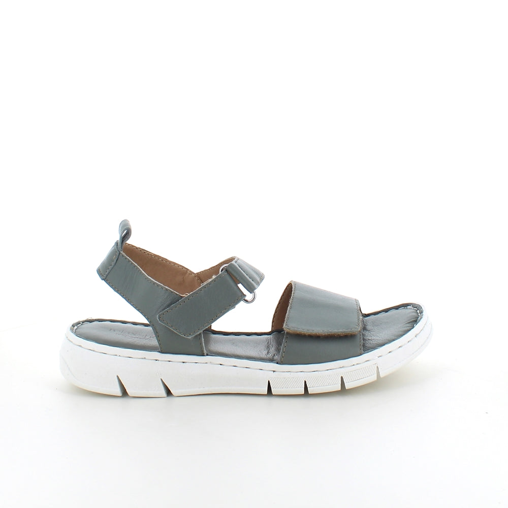 Lækker blød og fleksibel skindsandal i grøn fra Relaxshoe